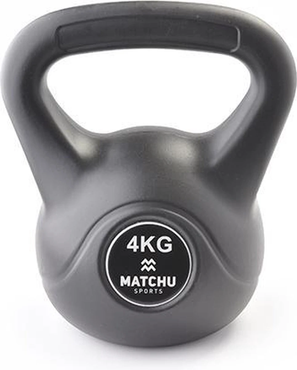 Matchu Sports - Kettlebell - Full body workout - Kettlebell 4kg - Gewichten - Zwart Matchu Sports - Kettlebell - Full Body Workout - Kettlebell 4kg - Gewichten - Zwart -Fitnessapparatuur Serie Winkel
