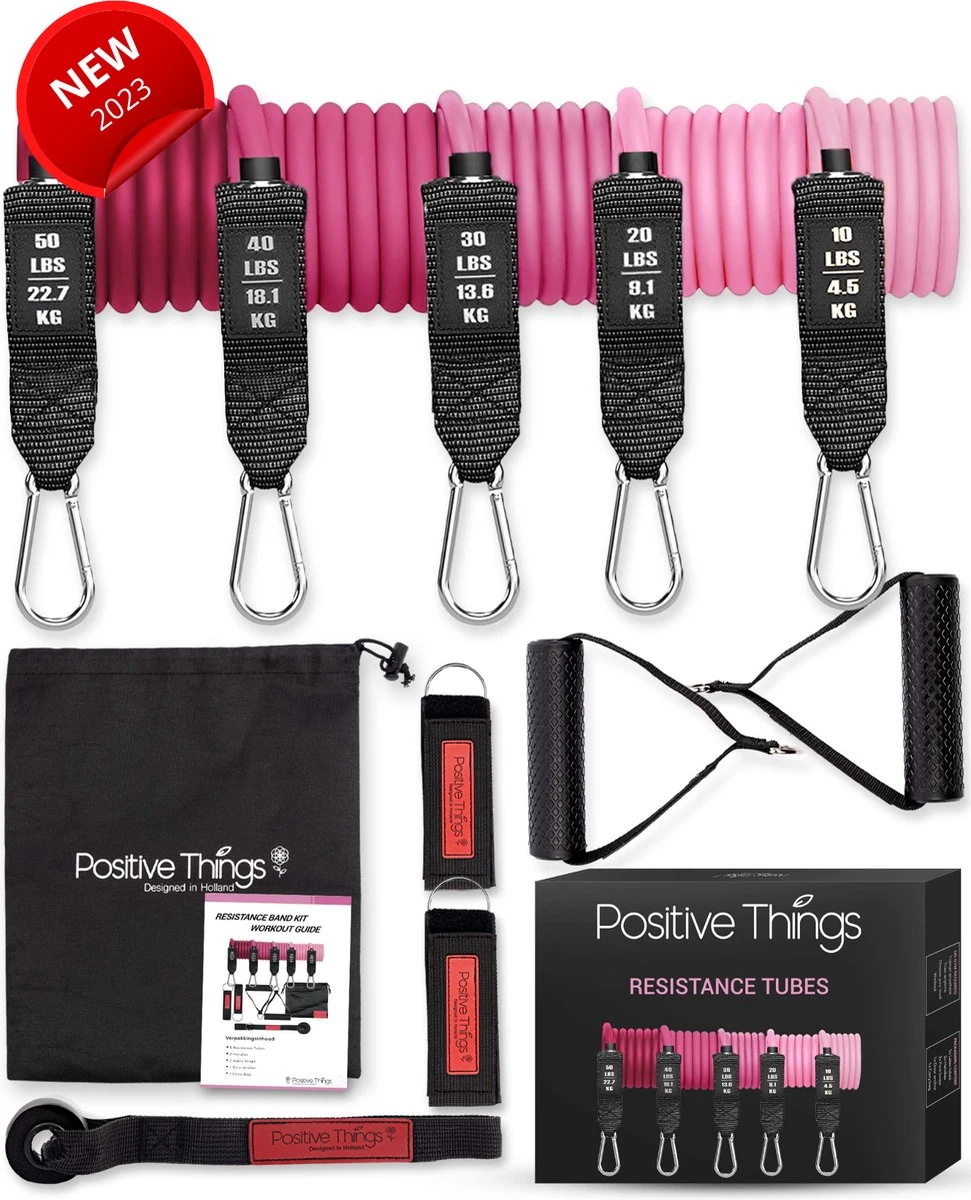 Weerstandsbanden Elastiek Set - 5 Fitness Elastiek met Handvaten - Resistance Banden Set van 11 met Verschillende Weerstanden Weerstandsbanden Elastiek Set - 5 Fitness Elastiek Met Handvaten - Resistance Banden Set Van 11 Met Verschillende Weerstanden -Fitnessapparatuur Serie Winkel