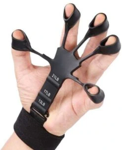 AyFit - Vinger Gripper Bekend Van TikTok - Onderarm Trainer - Vingertrainer - Hand Trainer - Grip Trainer - Siliconen - Weerstand Band - Spierversterker - Hand - Vinger - 1 Stuk - Zwart -Fitnessapparatuur Serie Winkel 977x1200 2