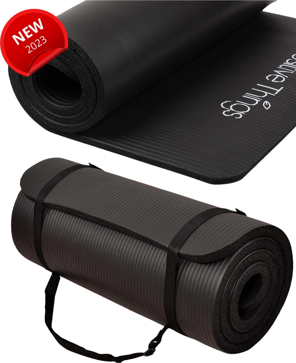 Yoga Mat Sportmat Fitnessmat Antislip NBR - 1 cm Zwart Yoga Mat Sportmat Fitnessmat Antislip NBR - 1 Cm Zwart -Fitnessapparatuur Serie Winkel 979x1200 1